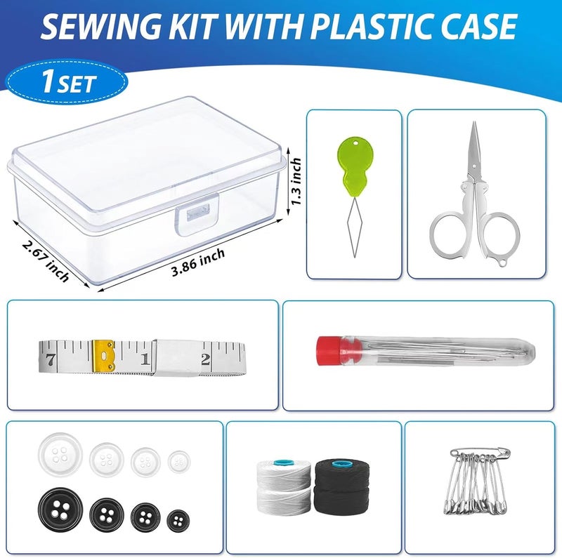 yasuwekik 8 Pack Mini Travel Sewing Kits Bulk Small Emergency Sewing Kits Outdoor Survival Military Sewing Kits with Case for Wedding Operation Christmas Shoebox Stocking Stuffer Gift - Image 2